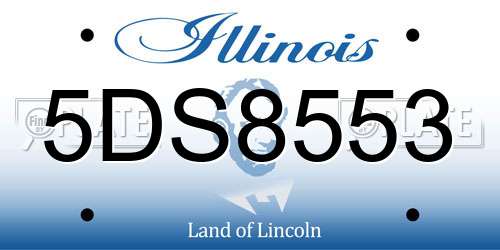 5DS8553 Illinois License Plate