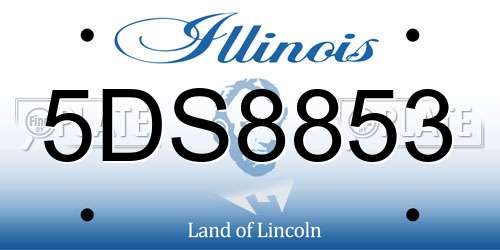 5DS8853 Illinois License Plate
