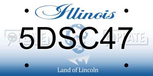 5DSC47 Illinois License Plate