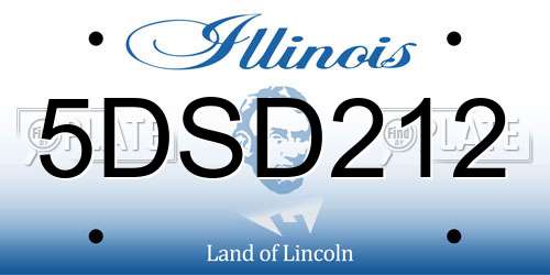 5DSD212 Illinois License Plate