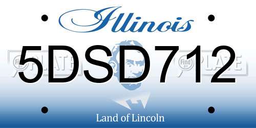 5DSD712 Illinois License Plate