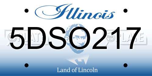 5DSO217 Illinois License Plate