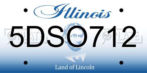 5DSO712 Illinois License Plate