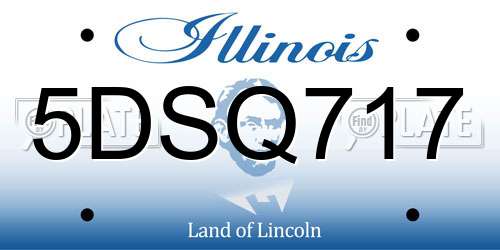 5DSQ717 Illinois License Plate