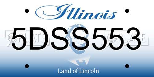 5DSS553 Illinois License Plate