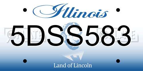 5DSS583 Illinois License Plate