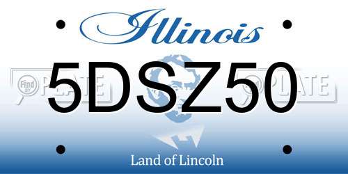5DSZ50 Illinois License Plate