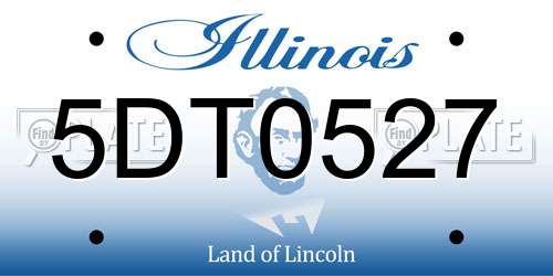 5DT0527 Illinois License Plate