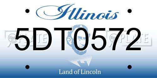 5DT0572 Illinois License Plate