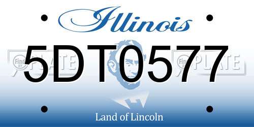 5DT0577 Illinois License Plate