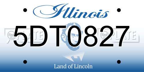 5DT0827 Illinois License Plate