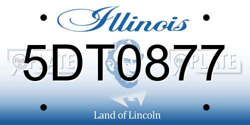 5DT0877 Illinois License Plate