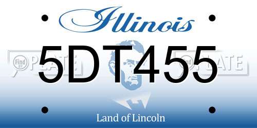 5DT455 Illinois License Plate