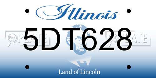 5DT628 Illinois License Plate