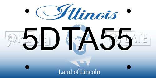 5DTA55 Illinois License Plate