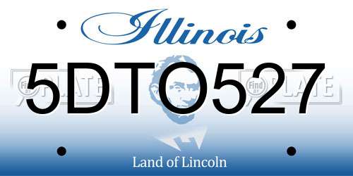 5DTO527 Illinois License Plate