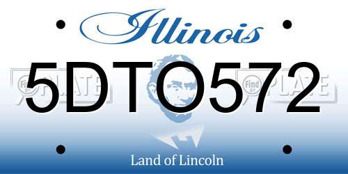 5DTO572 Illinois License Plate