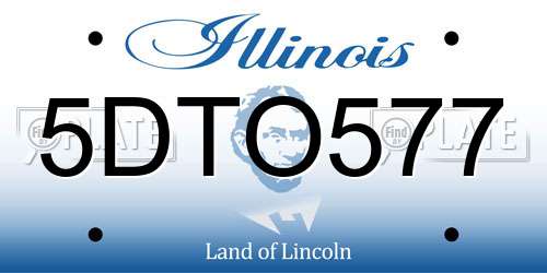 5DTO577 Illinois License Plate