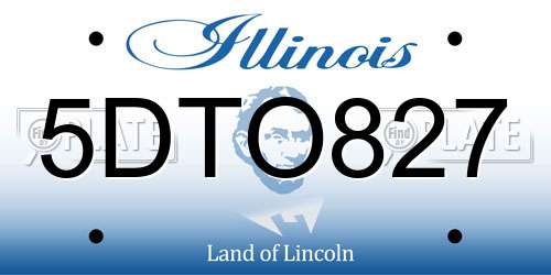 5DTO827 Illinois License Plate