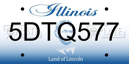 5DTQ577 Illinois License Plate