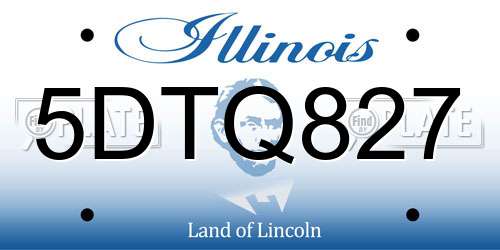 5DTQ827 Illinois License Plate