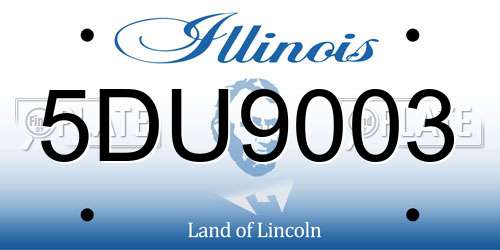 5DU9003 Illinois License Plate