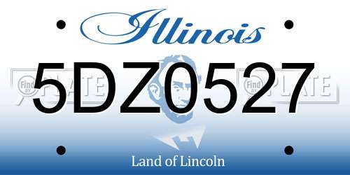 5DZ0527 Illinois License Plate