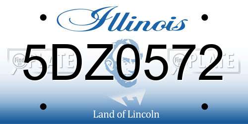 5DZ0572 Illinois License Plate