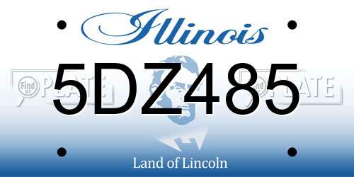 5DZ485 Illinois License Plate