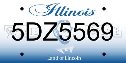 5DZ5569 Illinois License Plate