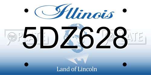 5DZ628 Illinois License Plate