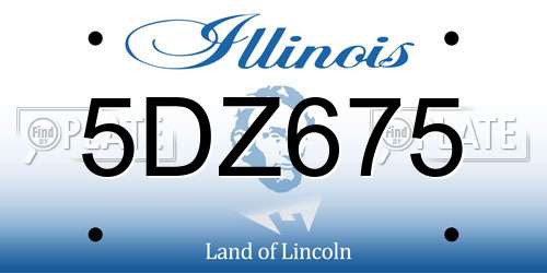 5DZ675 Illinois License Plate