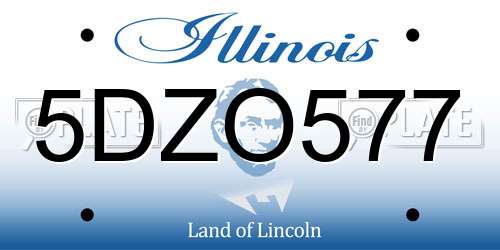 5DZO577 Illinois License Plate
