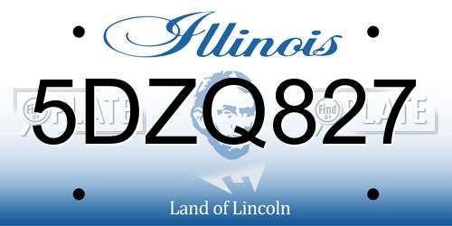 5DZQ827 Illinois License Plate
