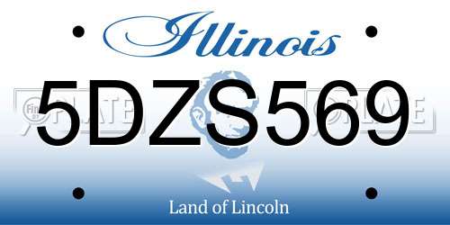 5DZS569 Illinois License Plate
