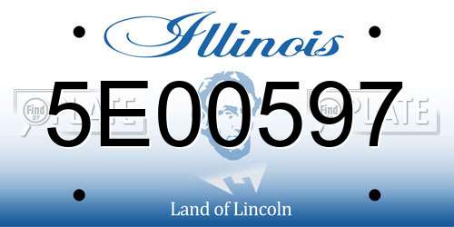 5E00597 Illinois License Plate
