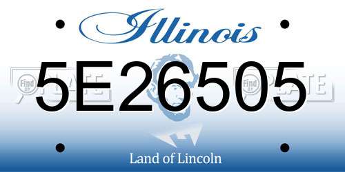 5E26505 Illinois License Plate