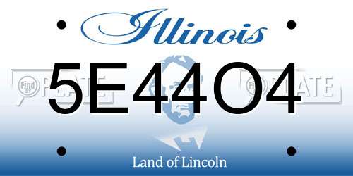 5E44O4 Illinois License Plate