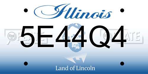 5E44Q4 Illinois License Plate