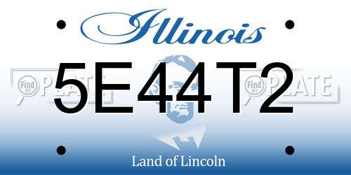 5E44T2 Illinois License Plate