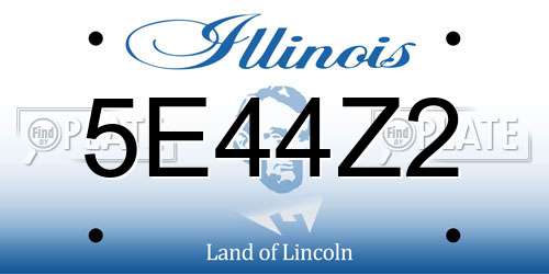 5E44Z2 Illinois License Plate
