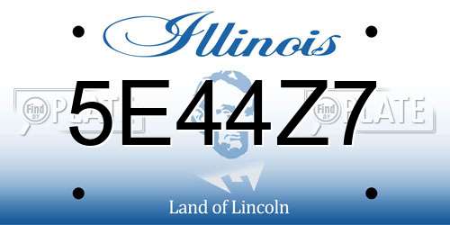 5E44Z7 Illinois License Plate