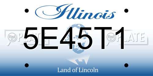5E45T1 Illinois License Plate