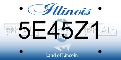 5E45Z1 Illinois License Plate