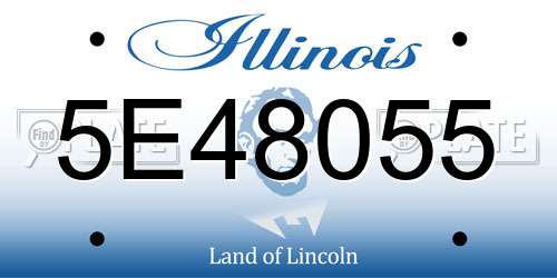 5E48055 Illinois License Plate