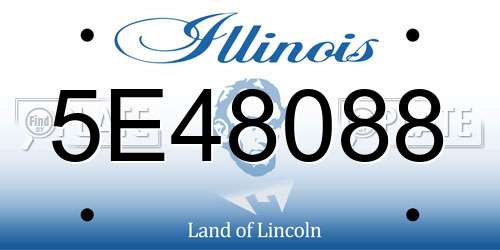 5E48088 Illinois License Plate
