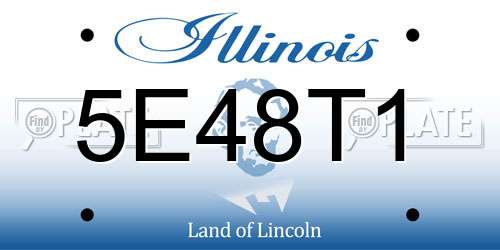 5E48T1 Illinois License Plate