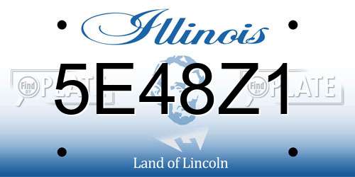 5E48Z1 Illinois License Plate