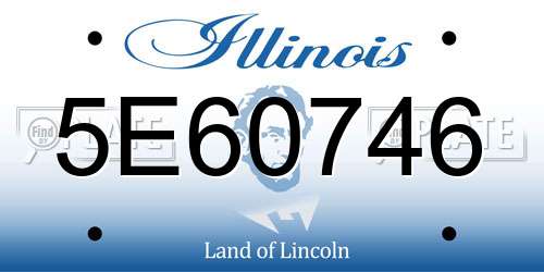 5E60746 Illinois License Plate