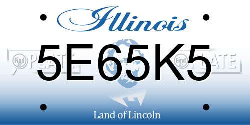5E65K5 Illinois License Plate